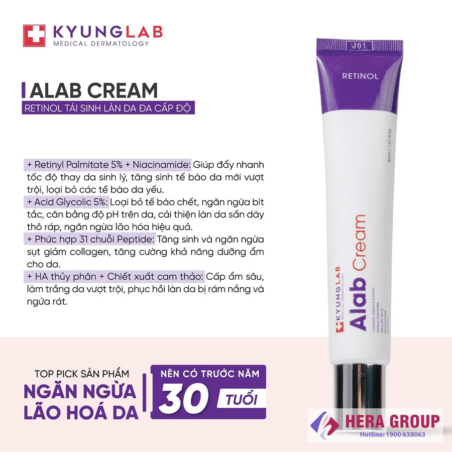 Thành phần Kem retinol Kyung Lab Alab Cream