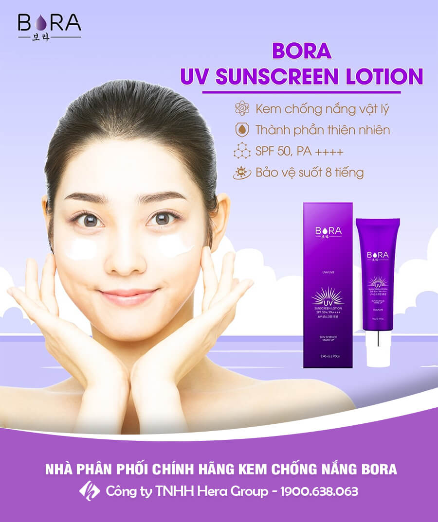 kem chống nắng bora uv sunscreen lotion myphamhera.com