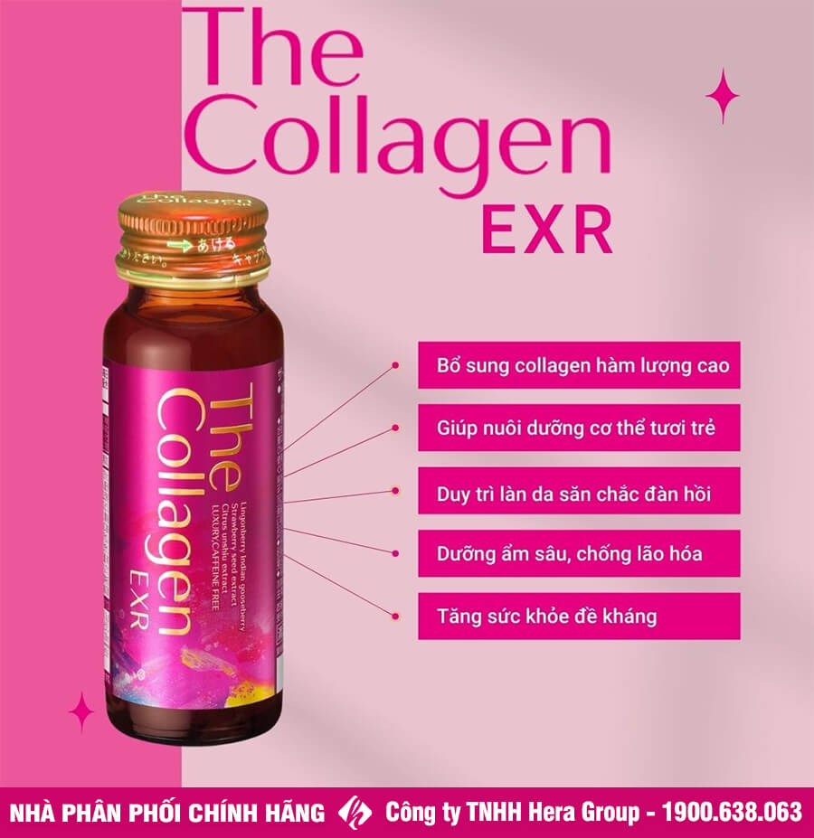 công dụng nước uống the collagen shiseido EXR myphamhera.com