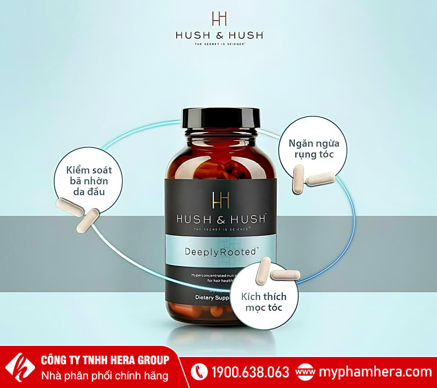 công dụng Viên uống dưỡng tóc Hush & Hush – Deeply Rooted myphamhera.com