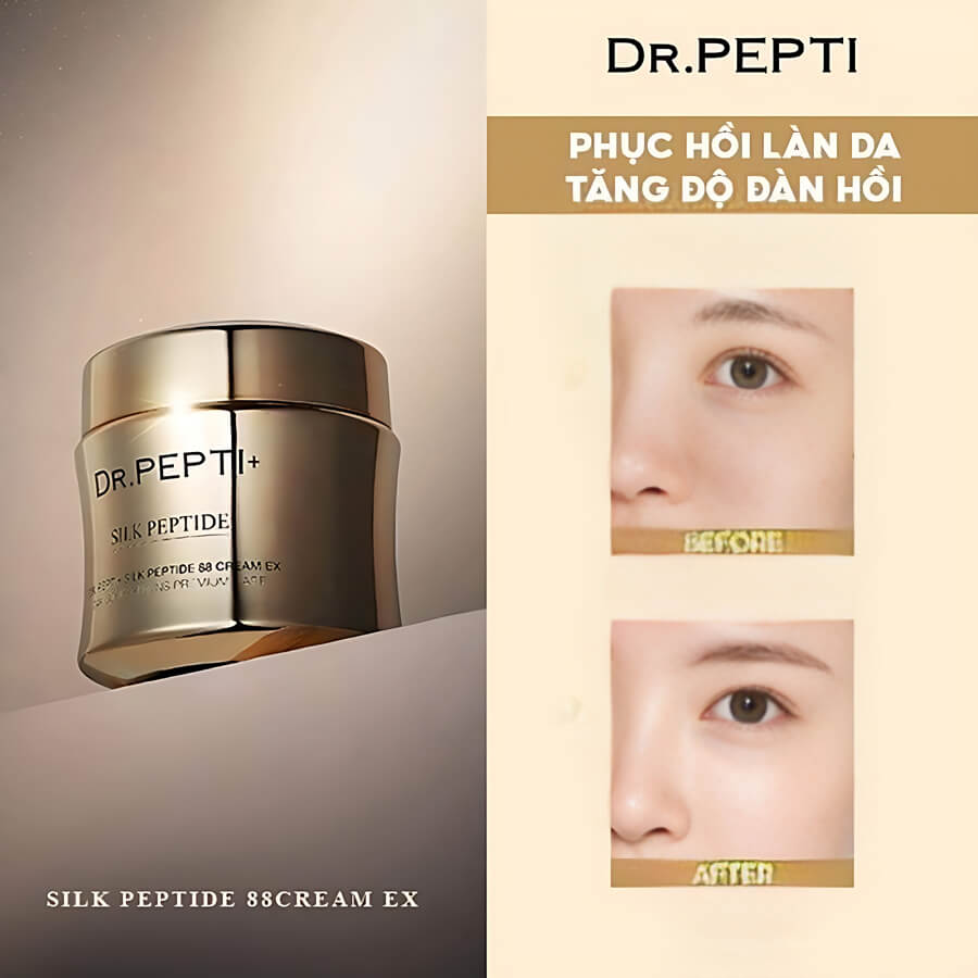 Kem dưỡng tinh chất vàng 24K chống lão hóa Dr.Pepti Silk Peptide 88 Cream EX chính hãng myphamhera.com