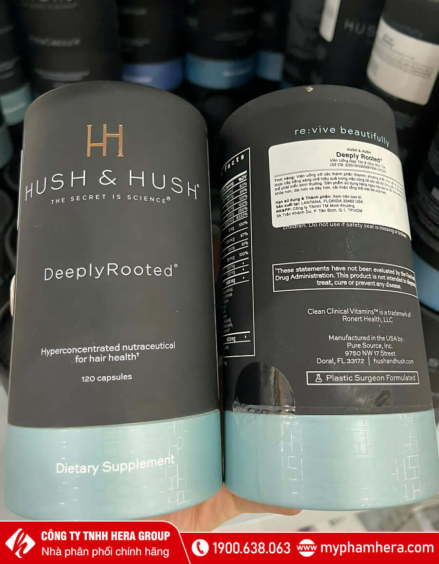 Viên uống dưỡng tóc Hush & Hush – Deeply Rooted chính hãng myphamhera.com