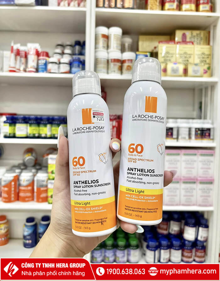 xịt chống nắng la roche posay anthelios ultra light sunscreen spf60 myphamhera.com