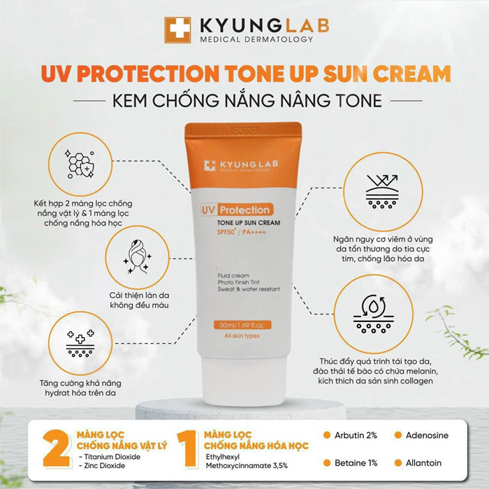 Kem chống nắng nâng tone Kyung Lab Uv Protection Tone Up Sun Cream