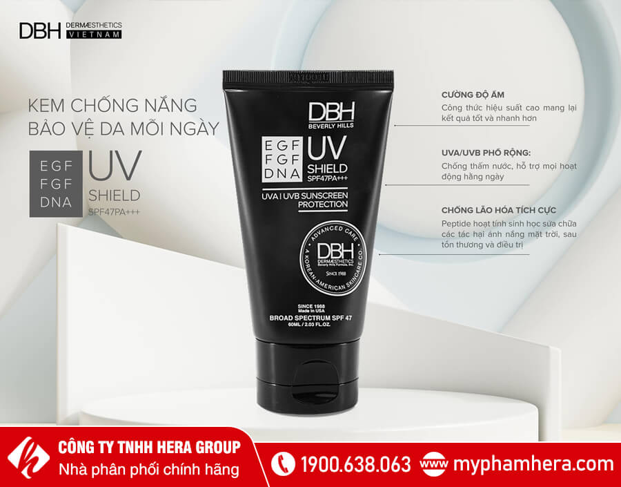 công dụng kem chống nắng DBH UV Shield myphamhera.com