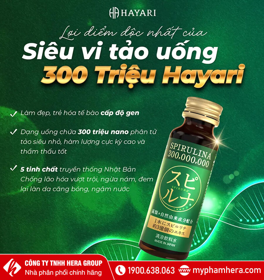 công dụng Siêu Vi Tảo Uống 300 Triệu HAYARI myphamhera.com