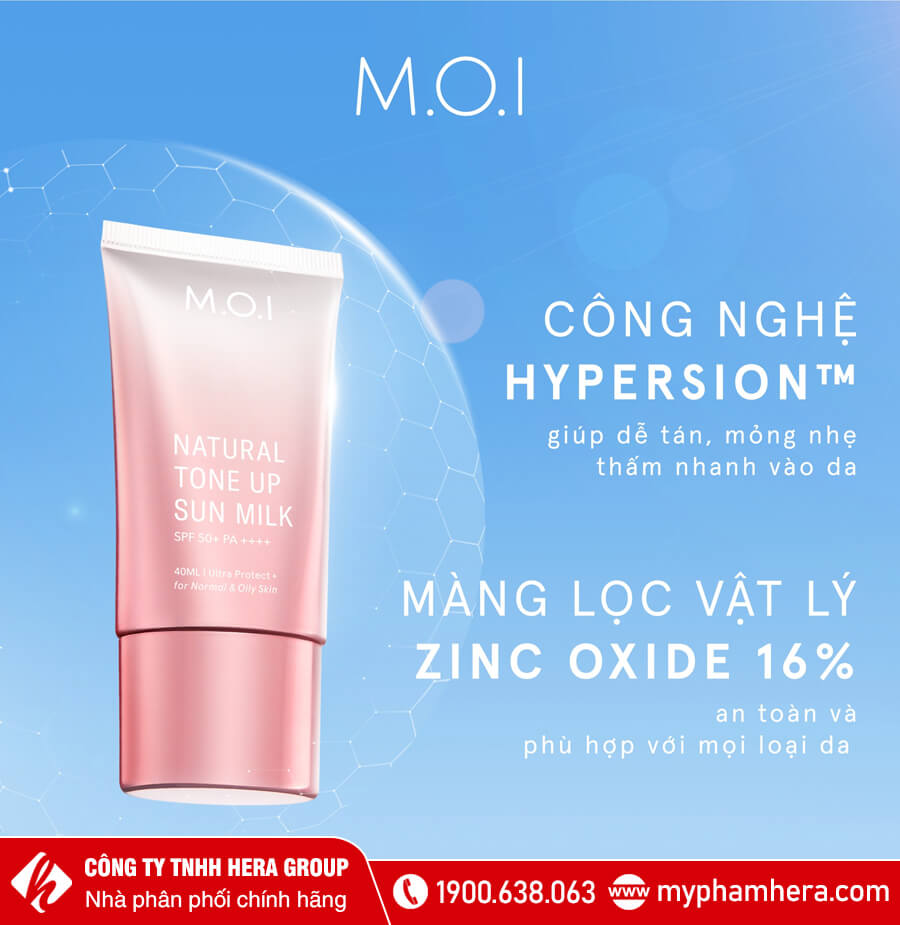 công dụng Sữa chống nắng M.O.I Hồ Ngọc Hà myphamhera.com