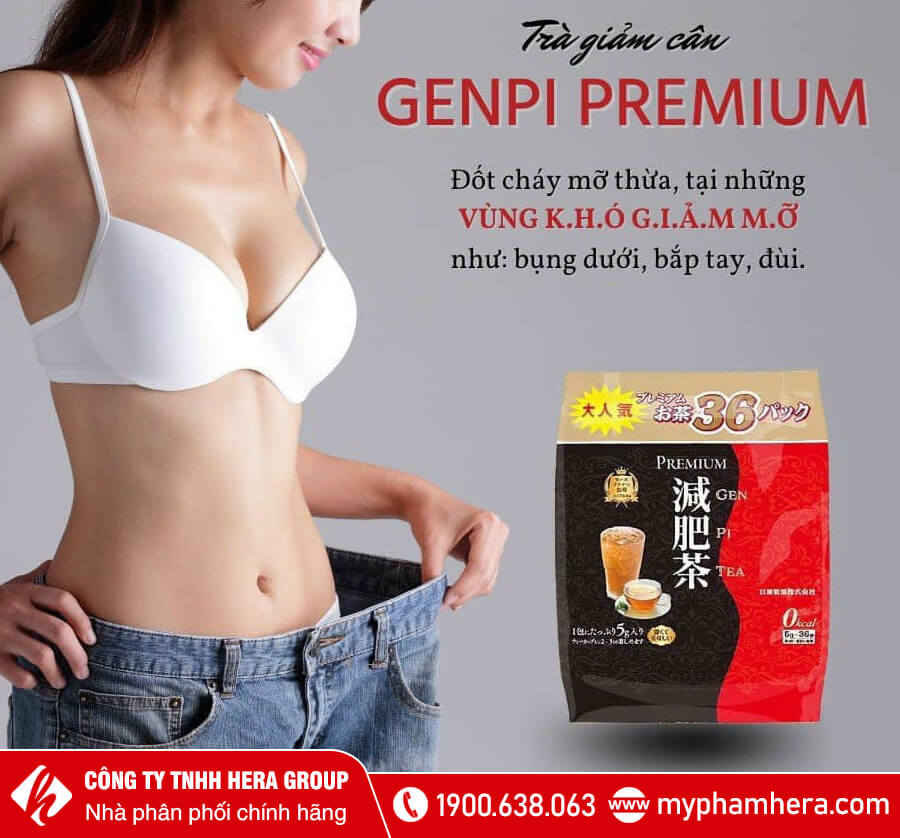công dụng Trà giảm cân thải độc mới Genpi Premium myphamhera.com