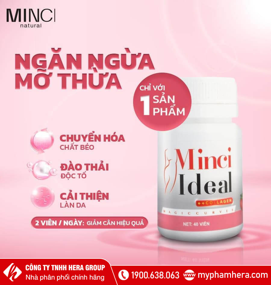 công dụng Viên uống giảm cân Minci Ideal myphamhera.com