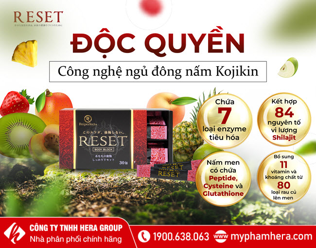 Thành phần Men vi sinh Reset Reiperfect (30 gói) - Nhật Bản
