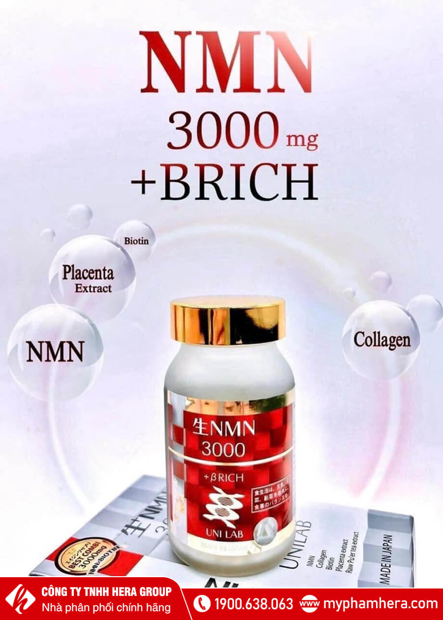 Viên uống trẻ hóa NMN 3000 βRich Unilab myphamhera.com