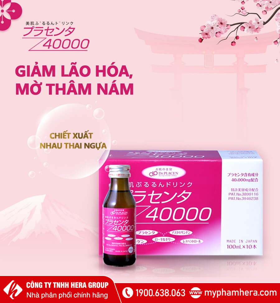 công dụng Nước uống tinh chất nhau thai Collagen Placenta 40.000 myphamhera.com