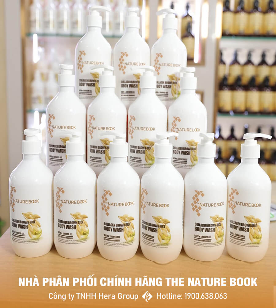 sữa tắm collgen gạo lứt the nature book myphamhera.com