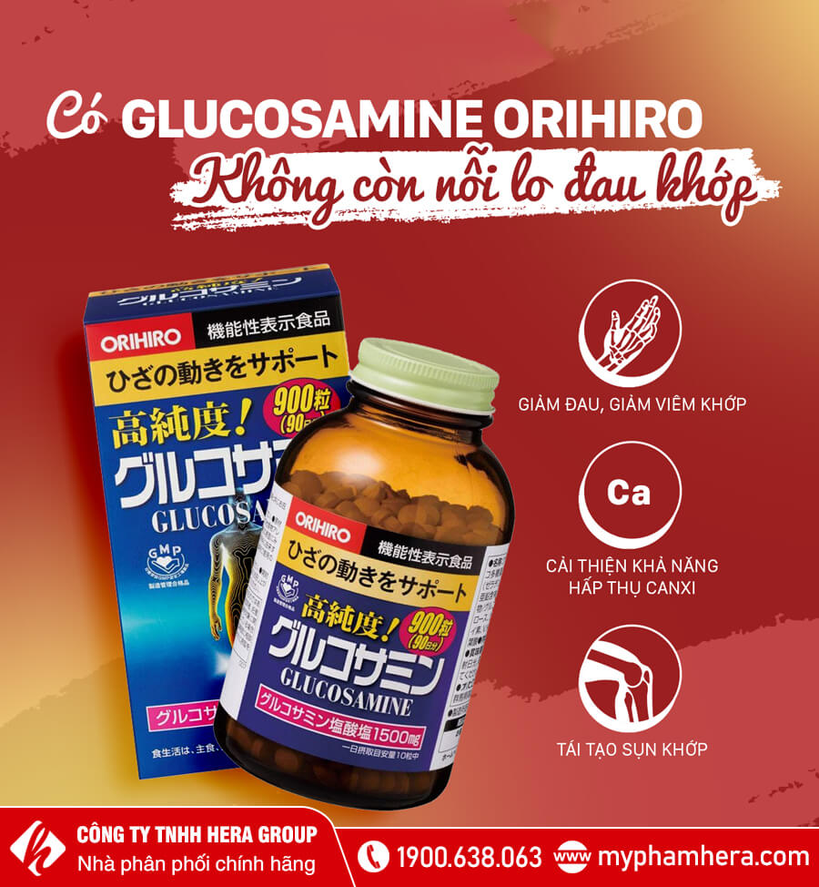 công dụng Viên uống bổ xương khớp Glucosamine Orihiro myphamhera.com