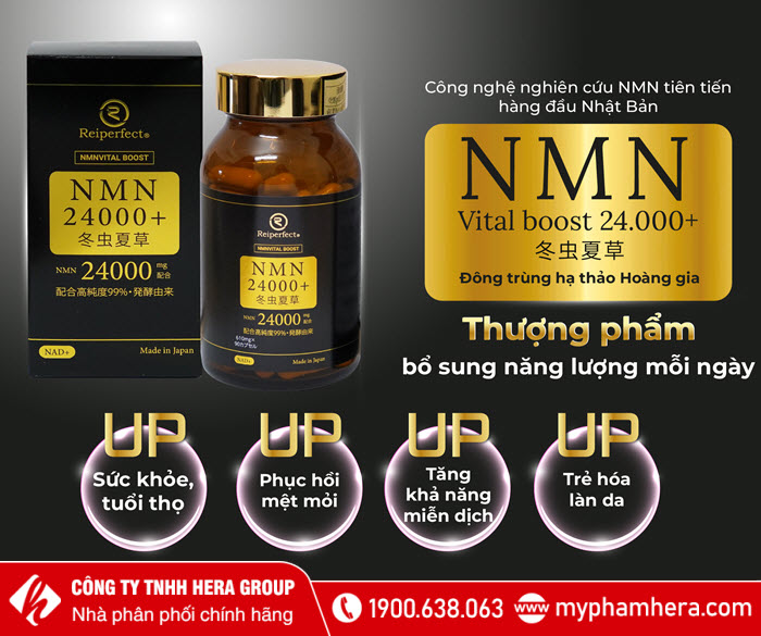 Công dụng Viên uống NMN Vital Boost 24000+ Reiperfect (90 viên) - Nhật Bản