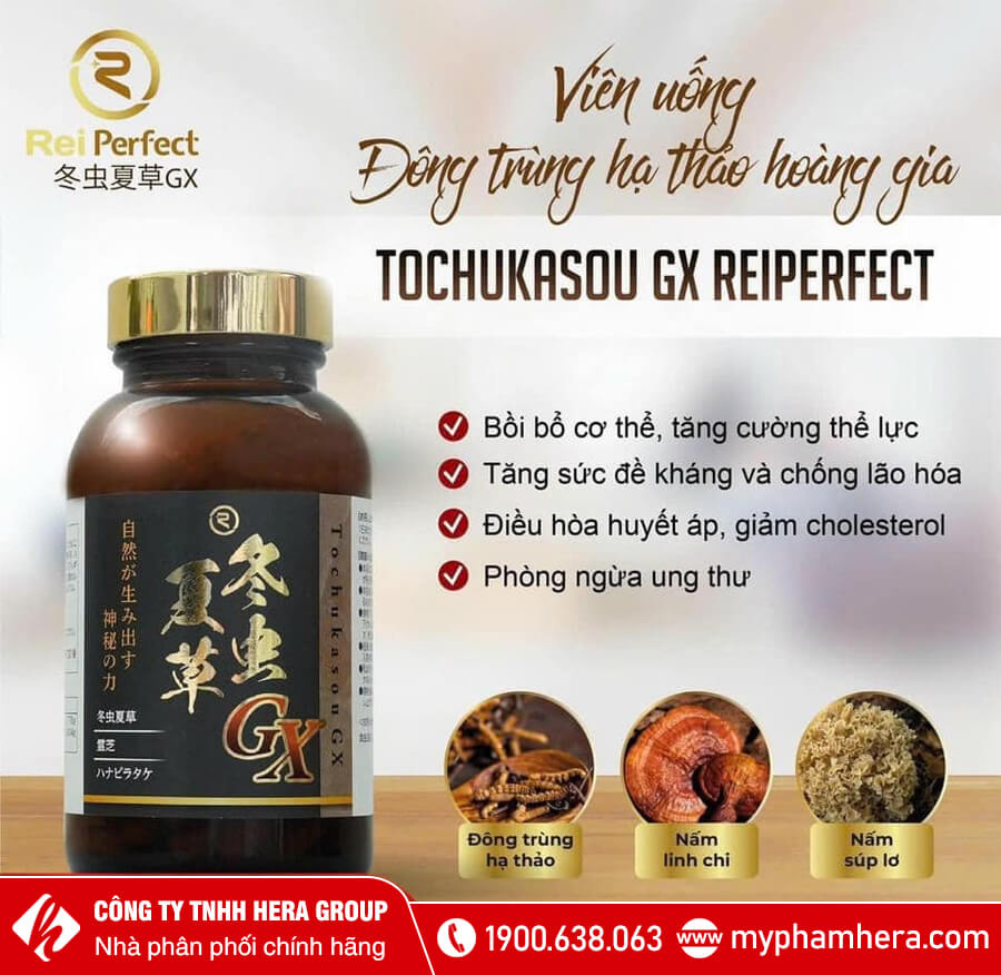 Viên uống Đông Trùng Hạ Thảo Tochukasou GX Reiperfect myphamhera.com