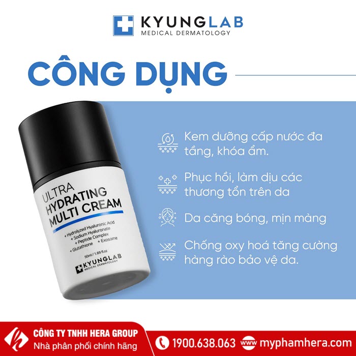 Công dụng Kem dưỡng ẩm KyungLab Ultra Hydrating Multi Cream – Hàn Quốc