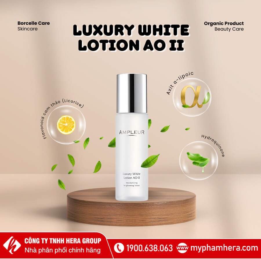 nước hoa hồng luxury white lotion AO II ampleur myphamhera.com