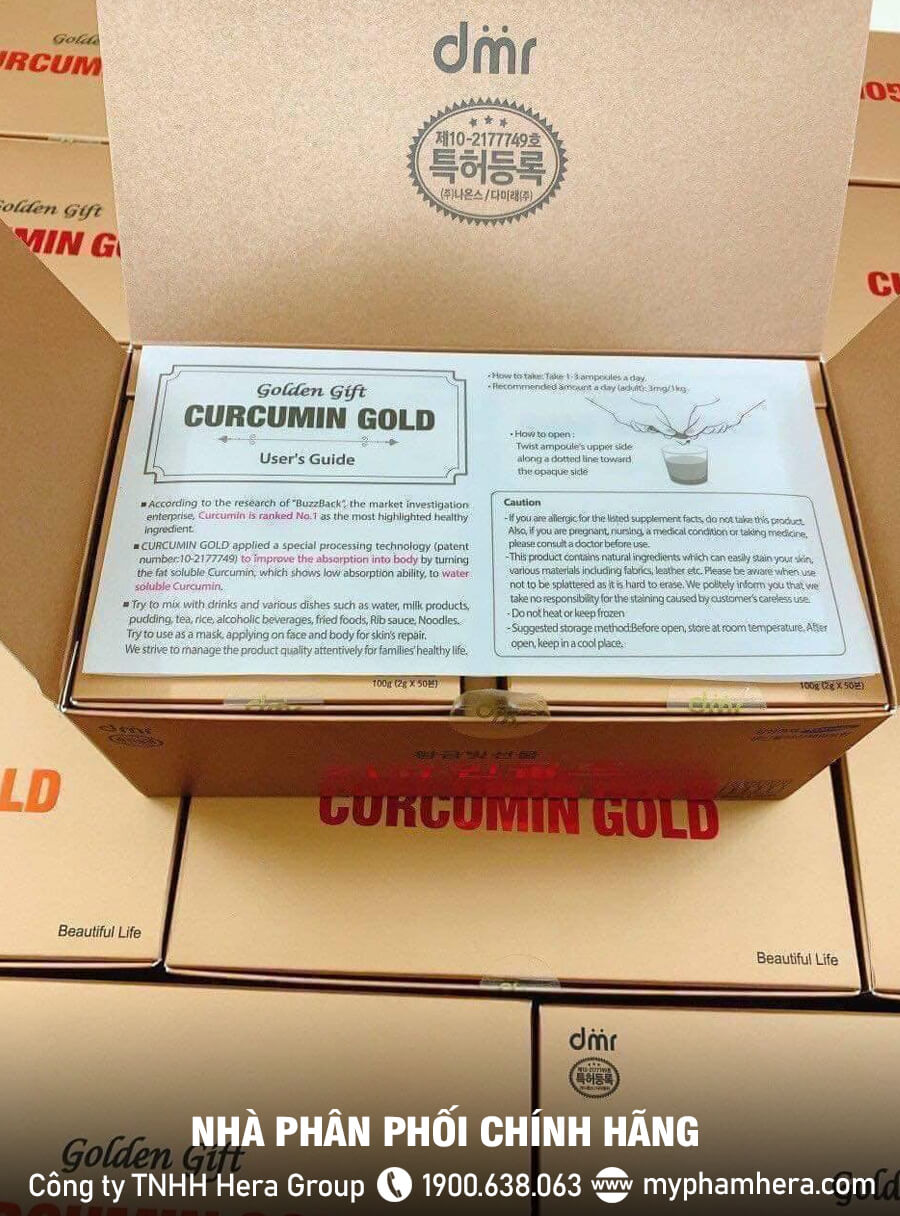 Tinh nghệ Nano Curcumin Gold Golden Gift chính hãng myphamhera.com