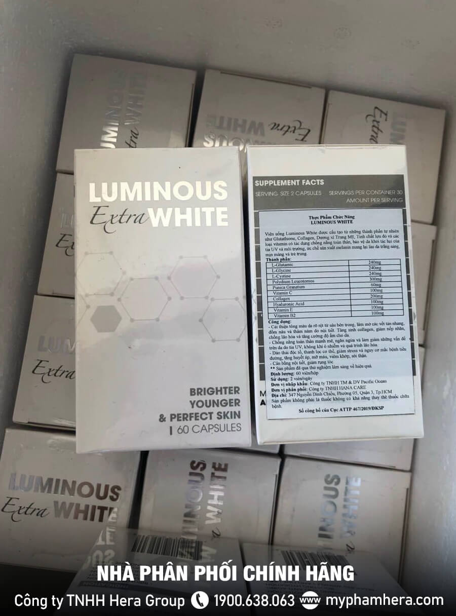 Viên uống trắng da Luminous Extra White chính hãng