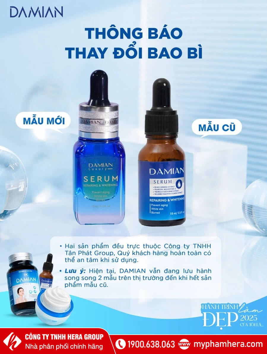 Serum dưỡng trắng da Damian