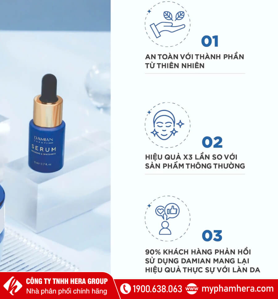 Serum dưỡng trắng da Damian