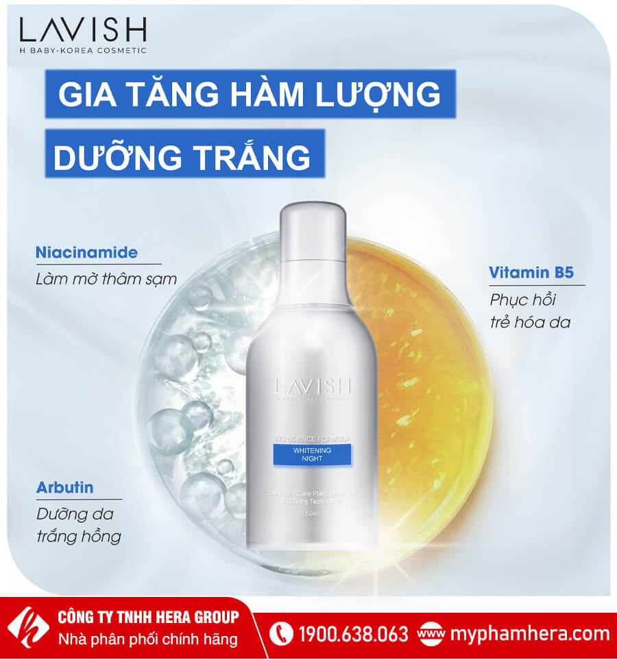 kem dưỡng trắng da chuyên sâu ban đêm lavish myphamhera.com