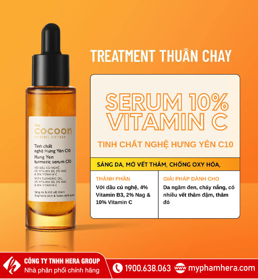 công dụng tinh chất nghệ hưng yên c10 cocoon myphamhera.com