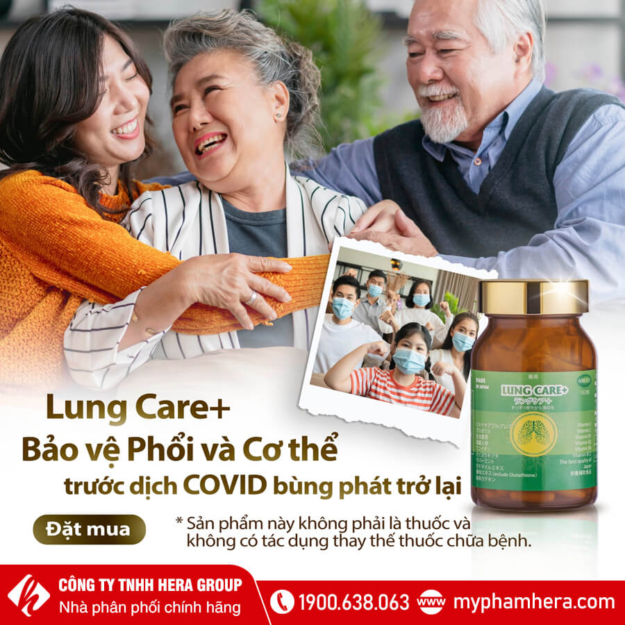 Viên uống Lung Care+ Jpanwell hỗ trợ hệ hô hấp, giúp phổi khỏe mạnh