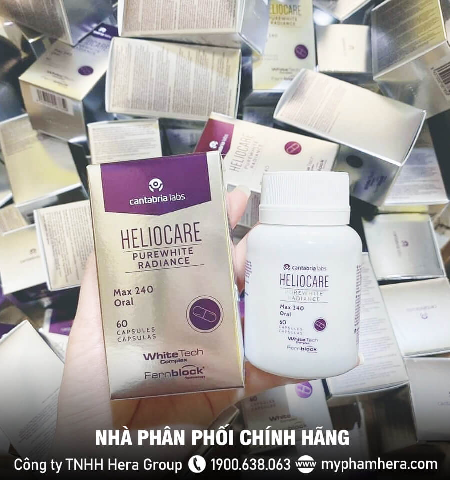 Viên uống trắng da Heliocare Purewhite Radiance Max 240