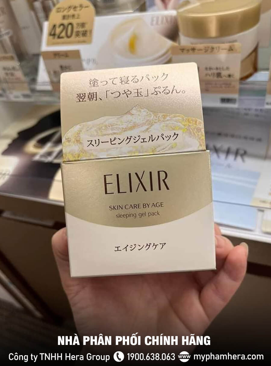 Mặt nạ ngủ cấp ẩm chống lão hóa Elixir Sleeping Gel Pack