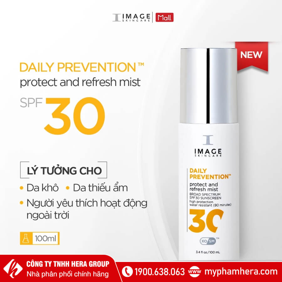 Xịt Chống Nắng Image Skincare Daily Prevention Protect And Refresh Mist Spf30