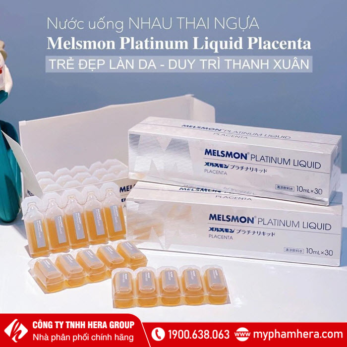 Nước uống nhau thai ngựa Melsmon Platinum Liquid Placenta