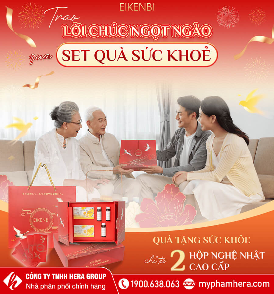 Set Quà Tết 2025 - Nghệ Nano Tảo Nâu Fucoidan Eikenbi Nhật Bản
