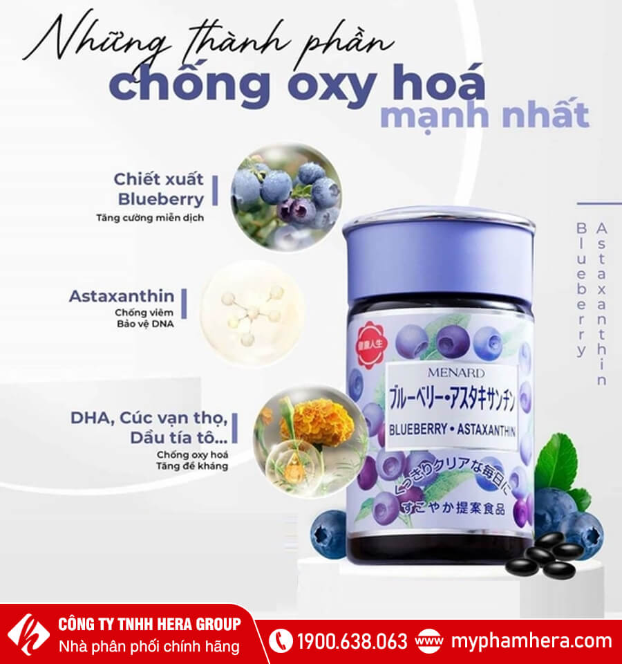 Viên uống bổ mắt Blueberry Menard