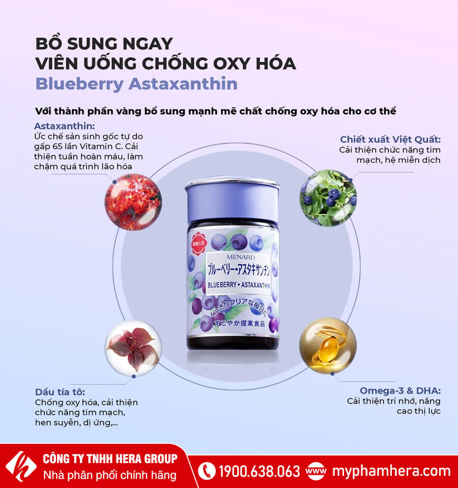 Viên uống bổ mắt Blueberry Menard
